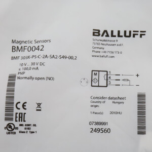 Balluff Magnetfeldsensor BMF0042 BMF 303K-PS-C-2A-SA2-S49-00,2 OVP