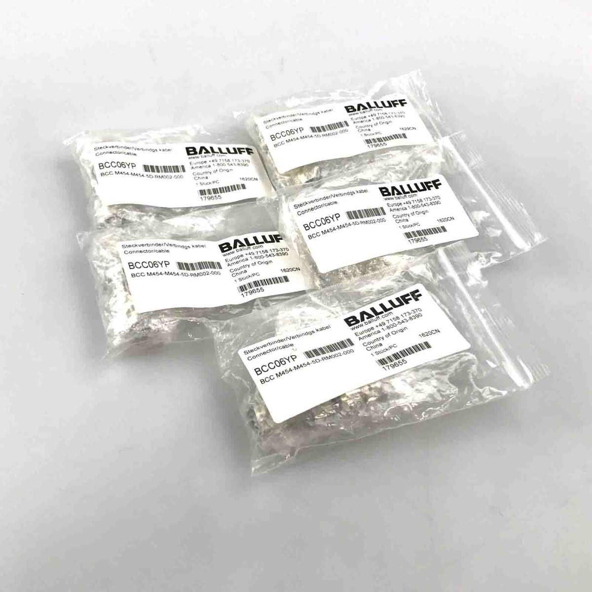 Balluff Steckverbinder BCC06YP BCC M454-M454-5D-RM002-000 (5