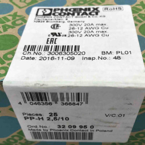 Phoenix Contact Stecker PP-H 2,5/10 3209950 (25Stk.) SIE