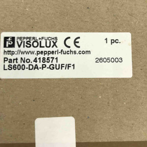 Pepperl+Fuchs VISOLUX Datenlichtschranke LS600-DA-P-GUF/F1 418571 OVP
