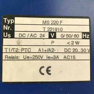 ZIEHL Kaltleiter-Relais MS220F T221910 GEB