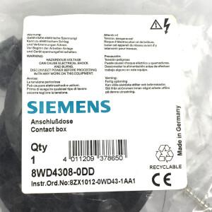 Siemens Anschlussdose 8WD4308-0DD (5Stk.) OVP