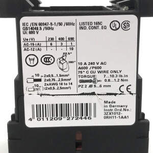 Siemens Hilfsschütz 3RH1122-1AP00 GEB
