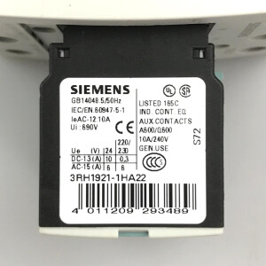 Siemens Leistungsschütz 3RT1035-1BM44 220VDC GEB