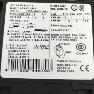 Siemens Leistungsschütz 3RT1023-1AB00 NOV
