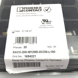 Phoenix Contact Rundsteckverbinder SACC-DSI-M12MS-5CON-L180 1694321 (20Stk) OVP
