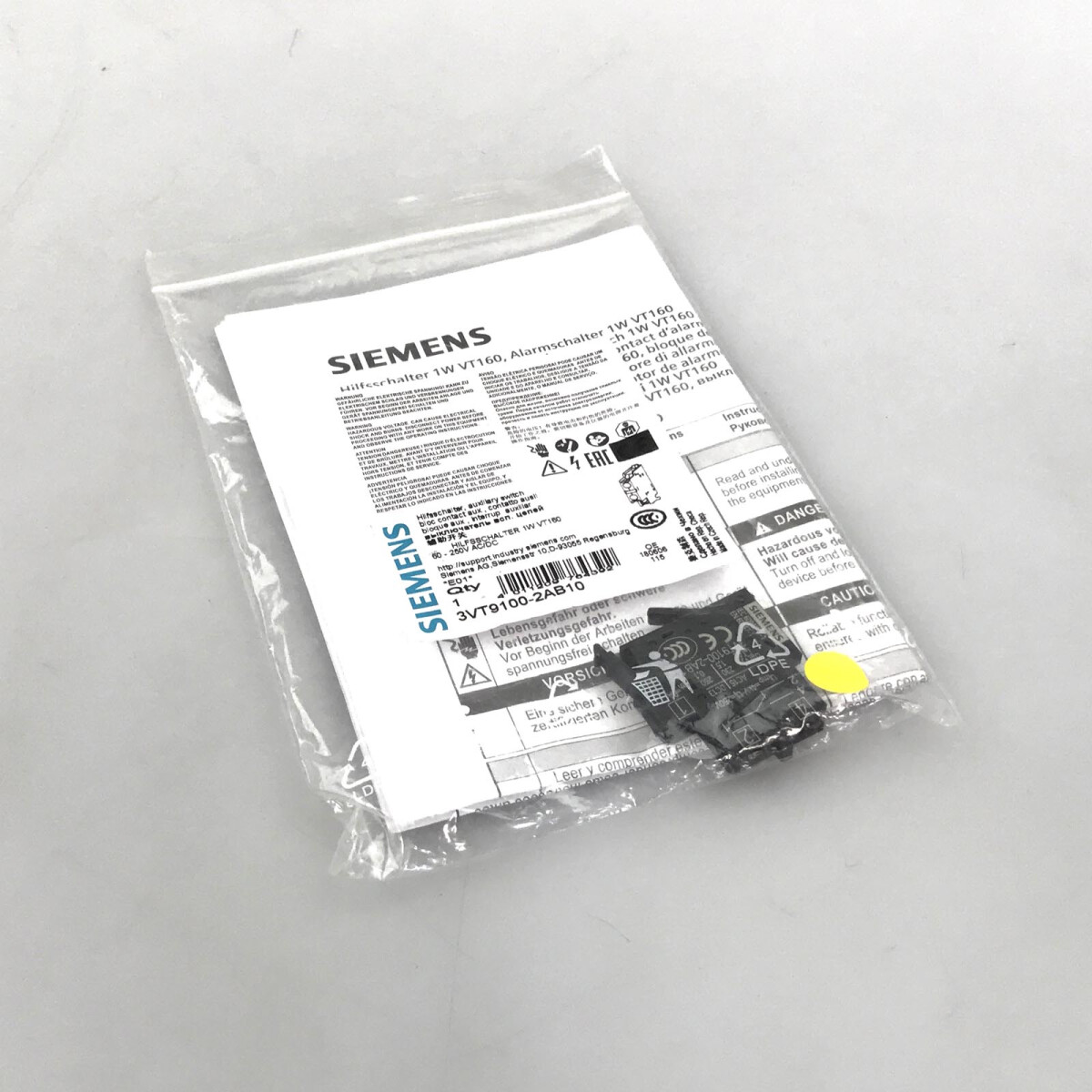 Siemens Hilfsschalter 3VT9100-2AB10 OVP