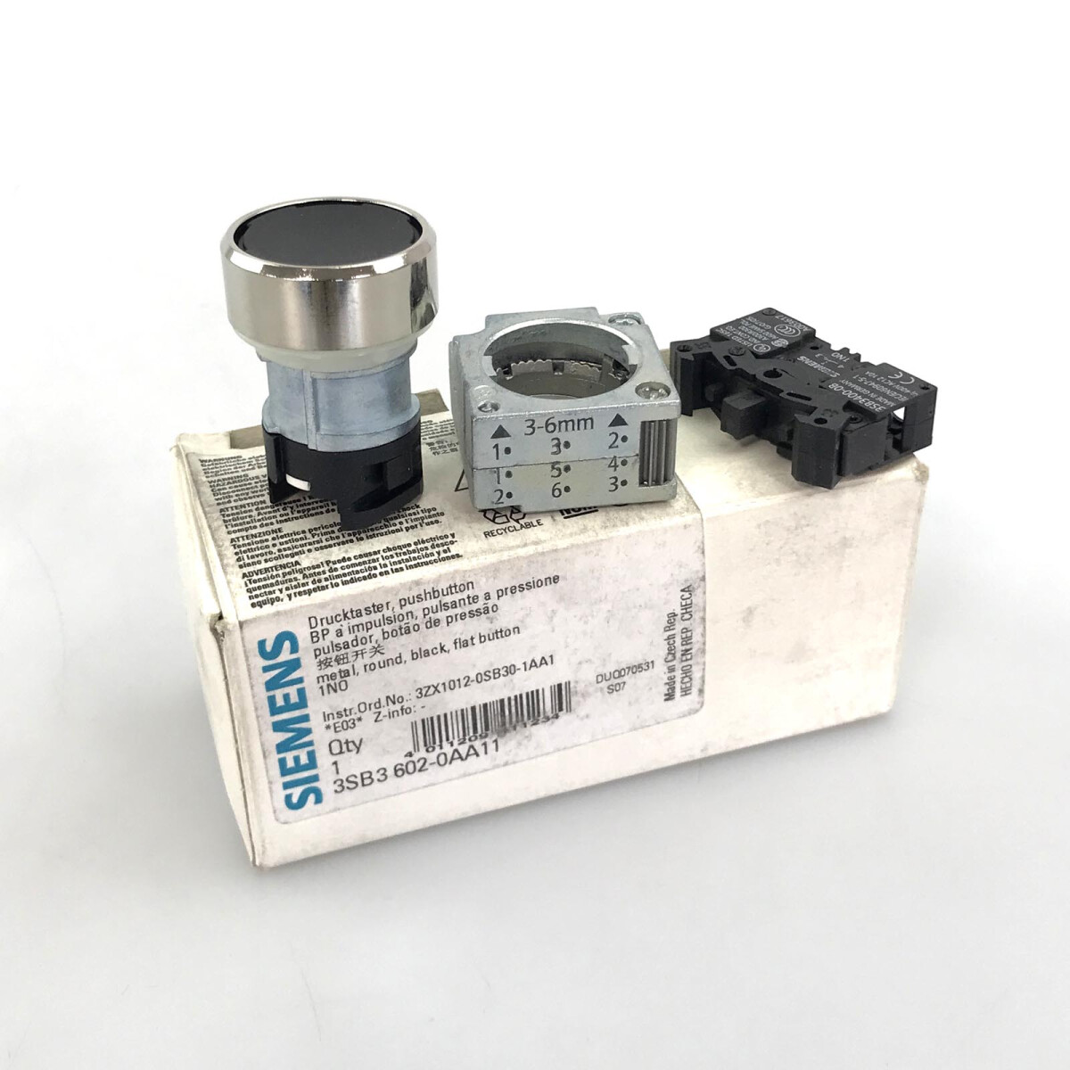 Siemens Drucktaster 3SB3602-0AA11 OVP