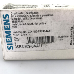 Siemens Drucktaster 3SB3602-0AA11 OVP