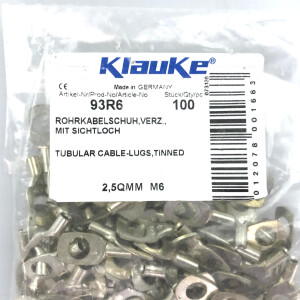 Klauke Rohrkabelschuhe 93R6 M6 (92Stk.) OVP