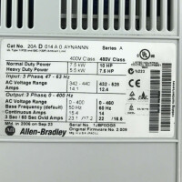 Allen Bradley PowerFlex 70 AC Drive 20AD014A0AYNANNN Ser.A GEB