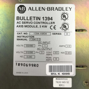 Allen Bradley AC Servo Controller 1394-AM04 Ser.B GEB