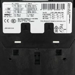 Siemens Leistungsschütz 3RT2036-1AD00 NOV