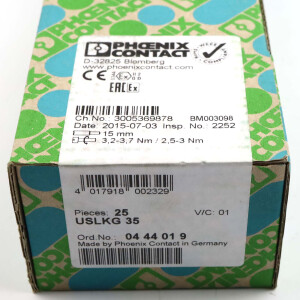 Phoenix Contact Schutzleiter-Reihenklemme USLKG 35 0444019 (25Stk.) SIE