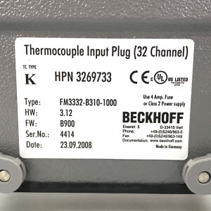 Beckhoff Thermoelement Feldbus Modul FM3332-B310-1000 OVP