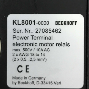 Beckhoff Powerklemme KL8001 OVP