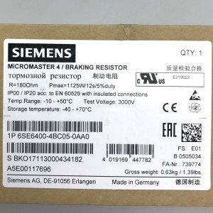 Siemens Micromaster 4 Bremswiderstand 6SE6400-4BC05-0AA0 OVP