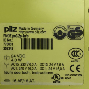 Pilz Erweiterungsmodul PNOZ po3.2p 4n/o 773631 OVP
