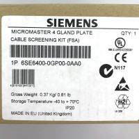 Siemens Micromaster 4 Schirmanschlussplatte 6SE6400-0GP00-0AA0 OVP