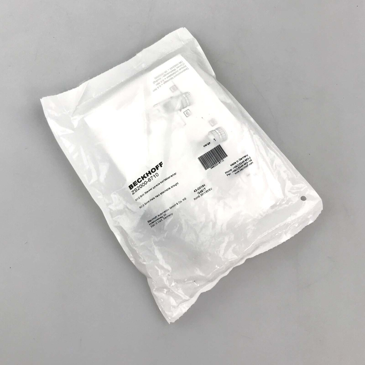 Beckhoff M12-Stecker ZS2000-6710 OVP