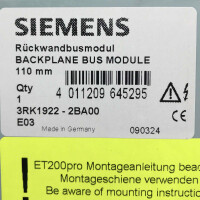 Siemens Rückwandbusmodul 3RK1922-2BA00 OVP