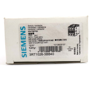 Siemens Leistungsschütz 3RT1026-3BB40 OVP