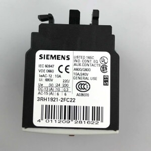 Siemens Hilfschalterblock 3RH1921-2FC22 NOV
