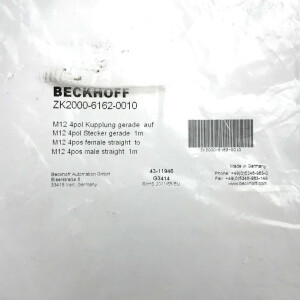 Beckhoff Sensorleitung ZK2000-6162-0010 1m OVP