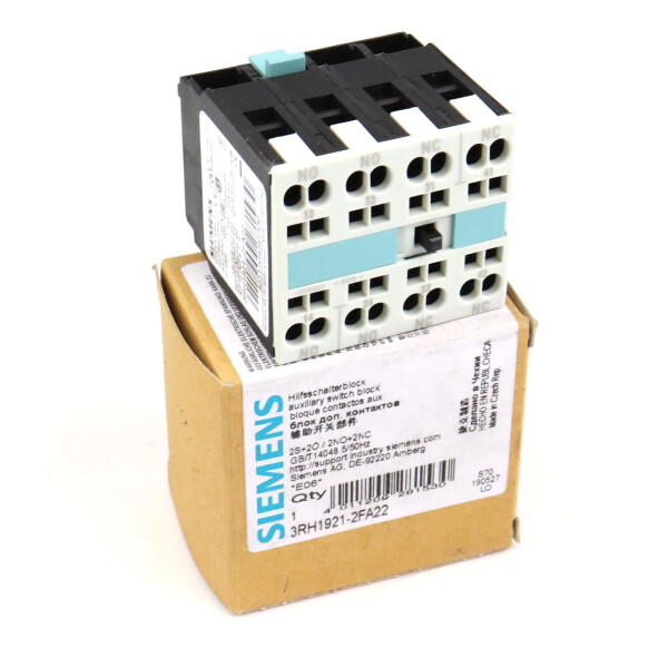 Siemens Hilfsschalterblock 3RH1921-2FA22 OVP