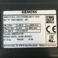 Siemens Synchronservomotor 1FK7080-5AF71-1FH3 NOV