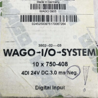 WAGO 4-Kanal-Digitaleingang 750-408 (10Stk.) OVP