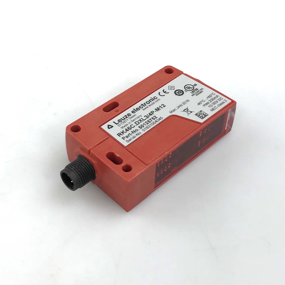 Leuze electronic Reflex-Lichtschranke RK46C.DXL3/4P-M12 5012