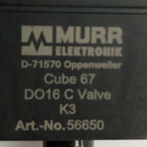 MURR ELEKTRONIK Kompaktmodul Cube67 DO16 C Valve K3 56650 OVP
