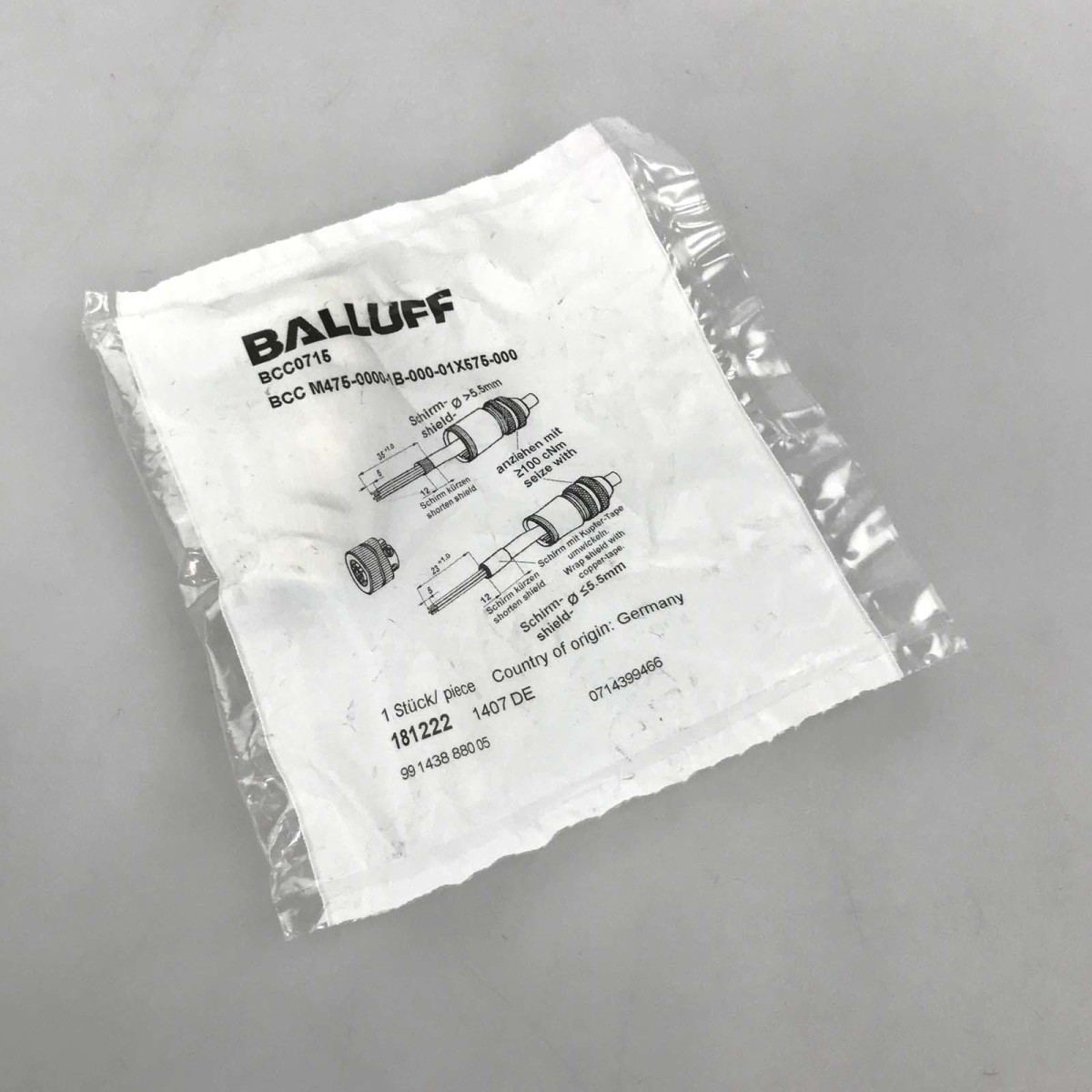Balluff Steckverbinder BCC0715 BCC M475-0000-1B-000-01X575-0