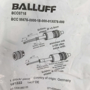 Balluff Steckverbinder BCC0715 BCC M475-0000-1B-000-01X575-000 OVP