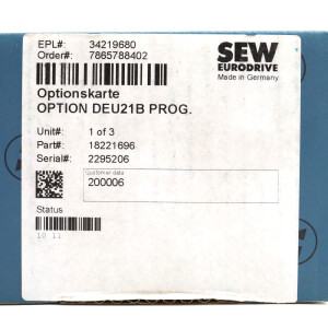 SEW Eurodrive Multigeberkarte DEU21B 18221696 OVP