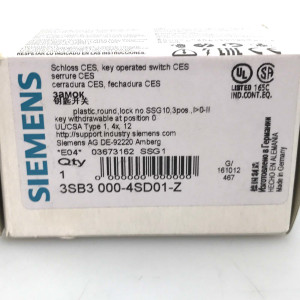 Siemens Schlüsselschalter 3SB3 000-4SD01-Z Z=SSG1 OVP