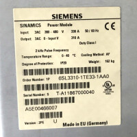 Sinamics S120 Umrichter Power Module 6SL3310-1TE33-1AA0 Vers.2PE GEB