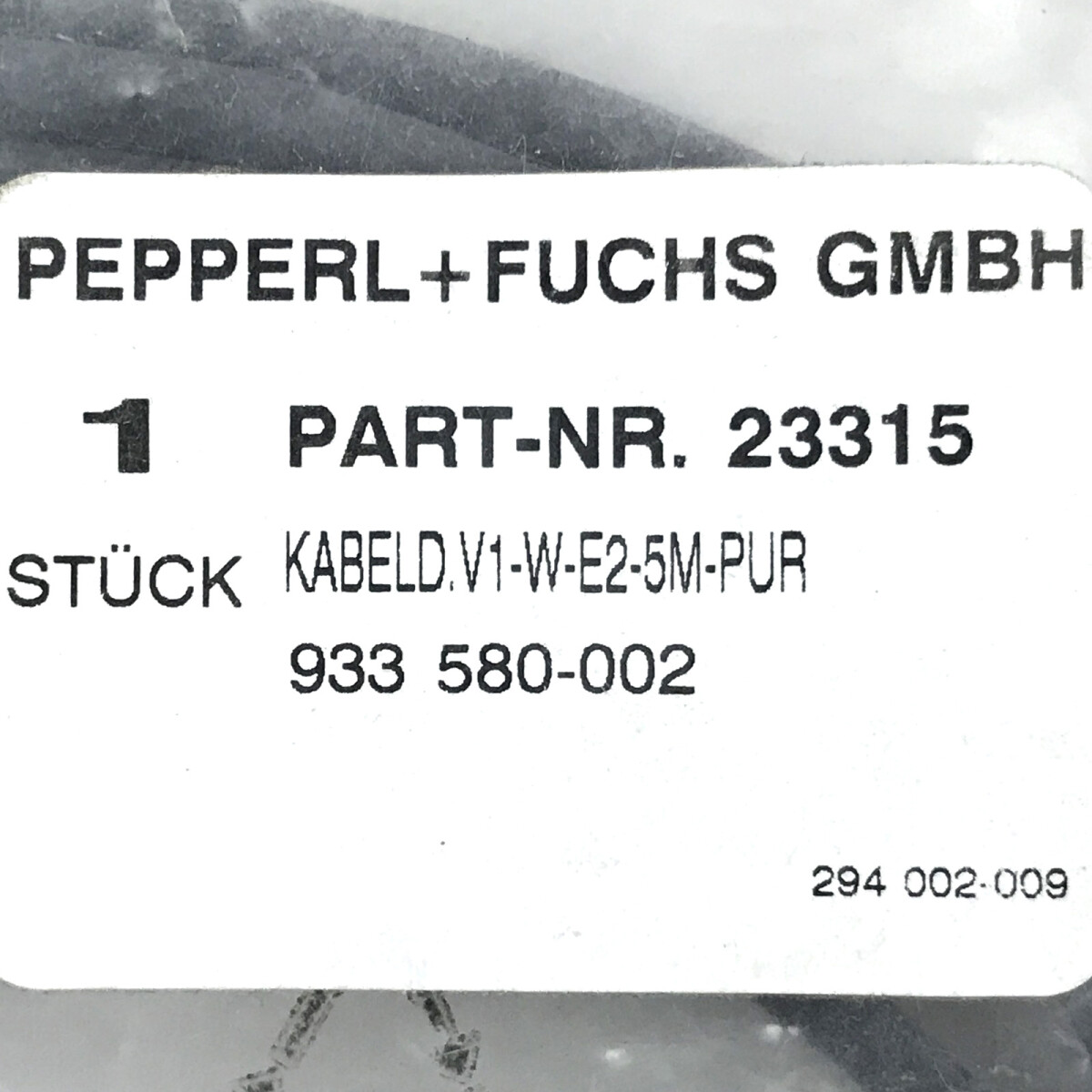 Pepperl+Fuchs Kabeldose V1W-E2-5M 23315 OVP