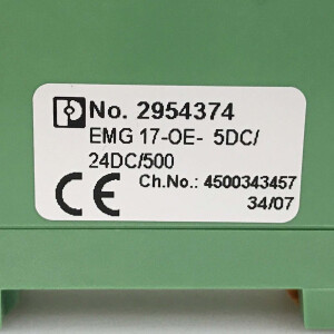 Phoenix Contact Solid-State-Relaismodul EMG 17-OE-5DC/24DC/500 2954374 NOV