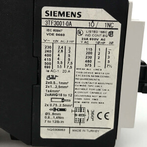 Siemens Schütz 3TF3001-0AF0 OVP