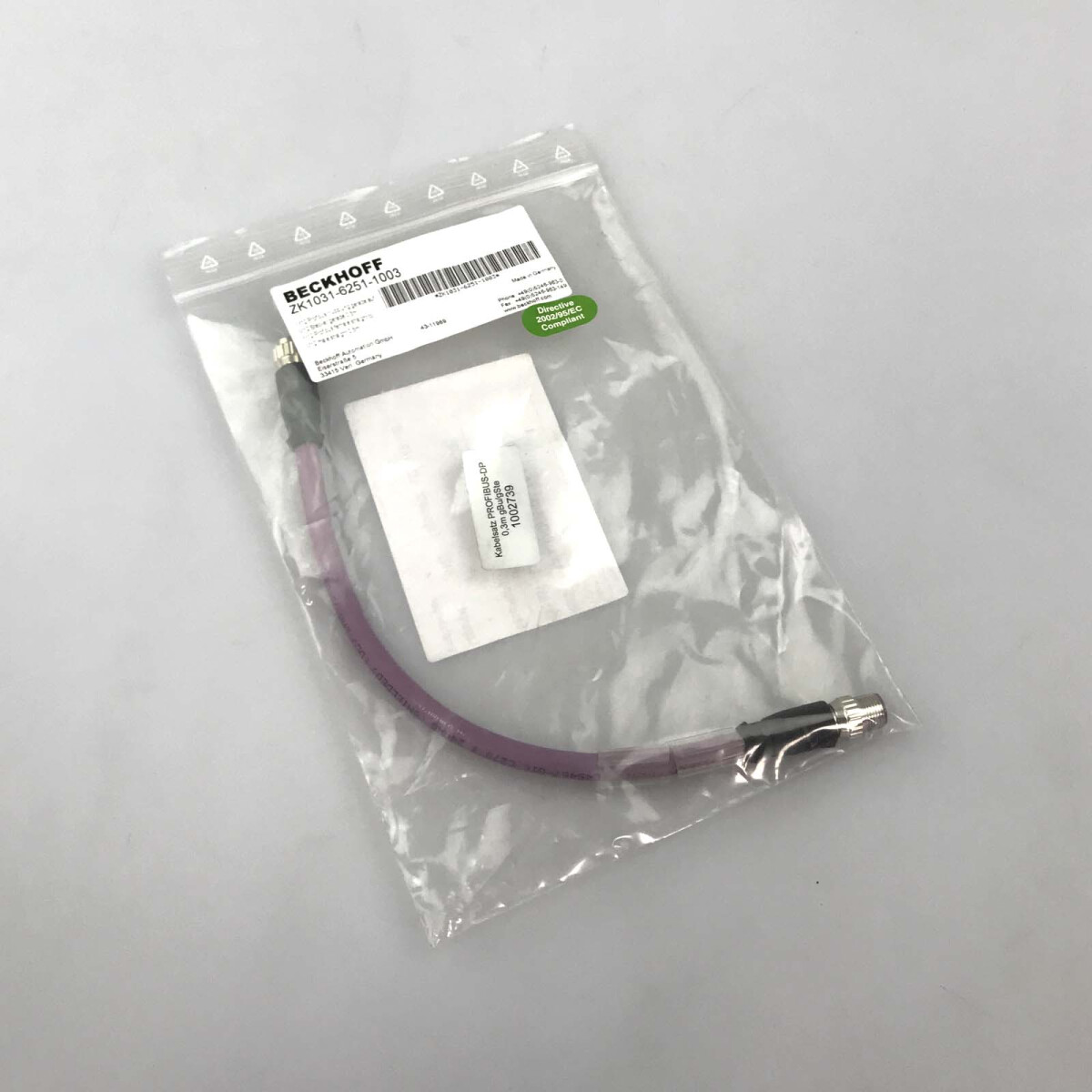 Beckhoff PROFIBUS-Leitung ZK1031-6251-1003 0,3m OVP