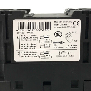 Siemens Leistungsschütz 3RT1034-3AG20 GEB