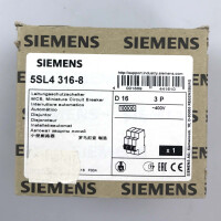 Siemens Leitungsschutzschalter 5SL4 316-8 OVP