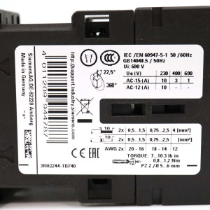 Siemens Hilfsschütz 3RH2244-1BF40 OVP
