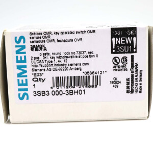Siemens Schluesselschalter OMR 3SB3000-3BH01 OVP