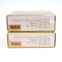 NSK Kugellager Hochpräzisions-Schrägkugellager 7004CTYNSULP4 (2Stk.) OVP
