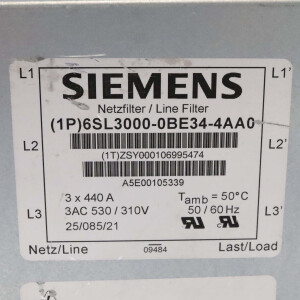 Sinamics Netzfilter 6SL3000-0BE34-4AA0 GEB