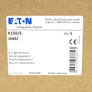 Eaton Anschlussklemme K150/5 36882 OVP