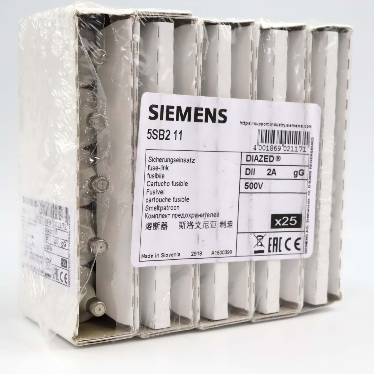 Siemens Diazed DII Sicherungseins&auml;tze 5SB2 11...